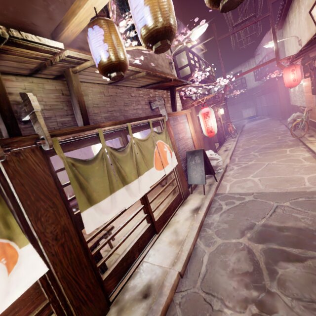 Japanese alley scene