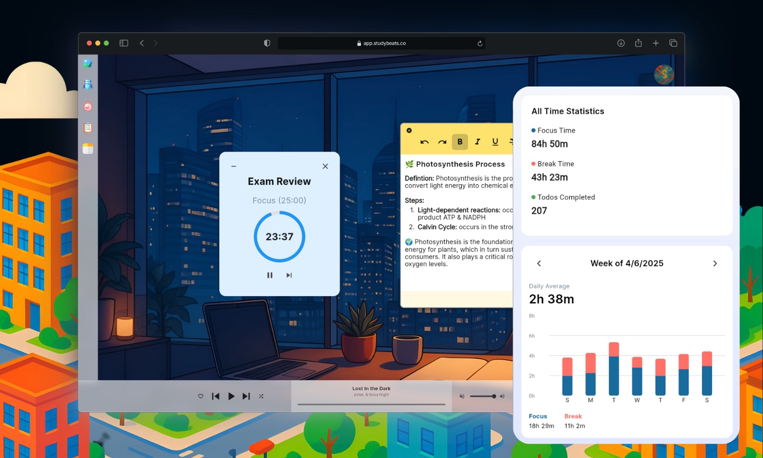 StudyBeats Interface
